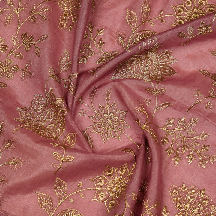 Sabira Jaal on Onion Tussar Chanderi Embroidered Fabric