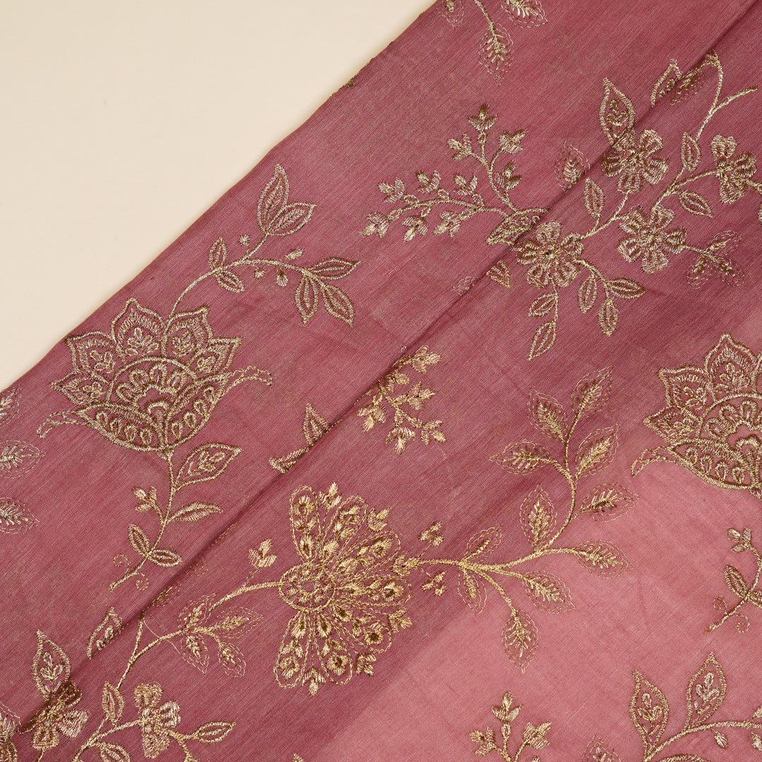 Sabira Jaal on Onion Tussar Chanderi Embroidered Fabric