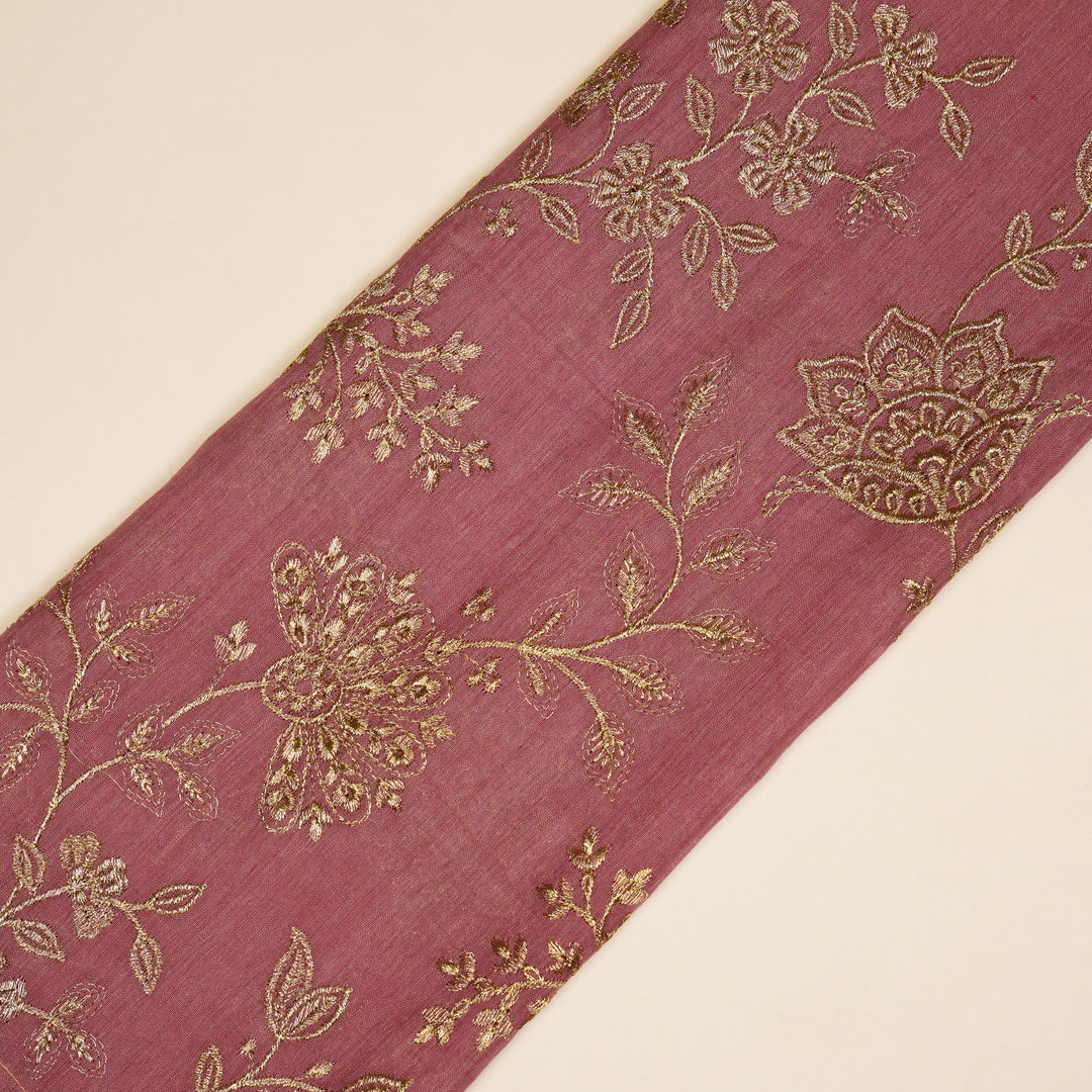 Sabira Jaal on Onion Tussar Chanderi Embroidered Fabric