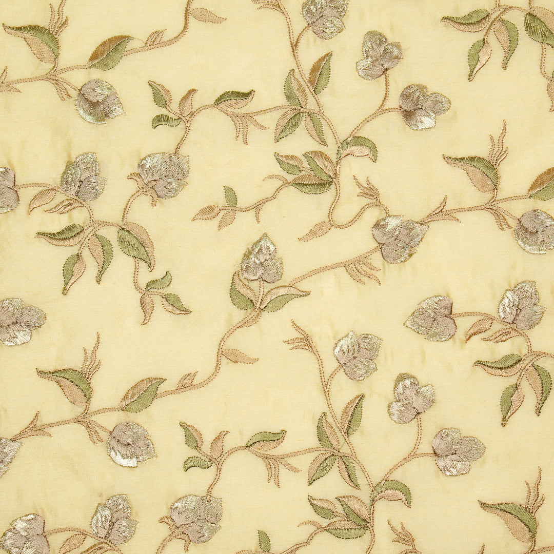 Rahima Jaal on Beige Luxe Silk Chanderi Embroidered Fabric