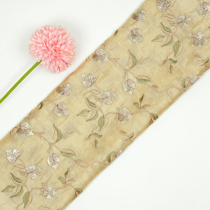 Rahima Jaal on Beige Luxe Silk Chanderi Embroidered Fabric
