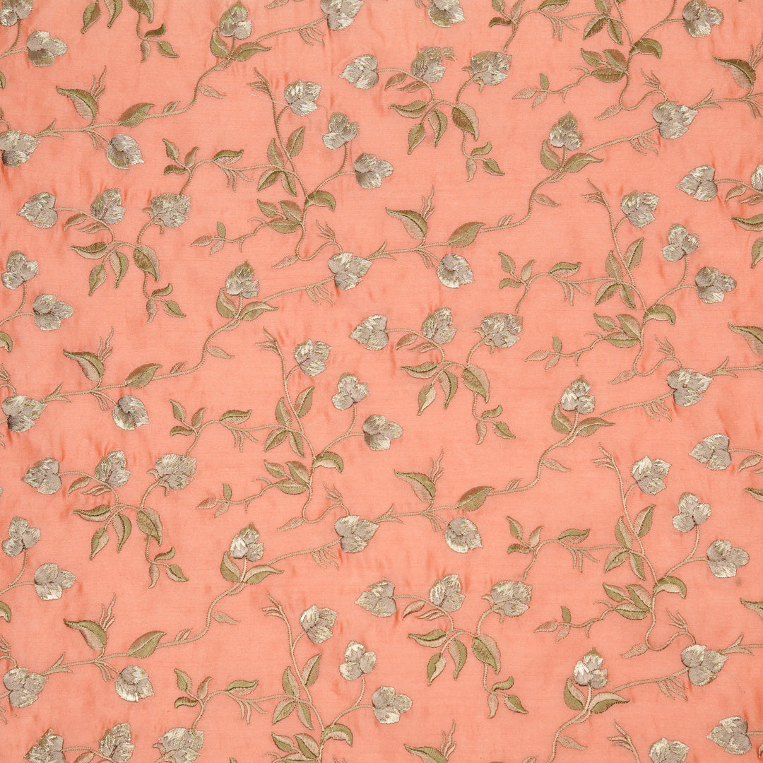 Rahima Jaal on Deep Gajari Luxe Silk Chanderi Embroidered Fabric