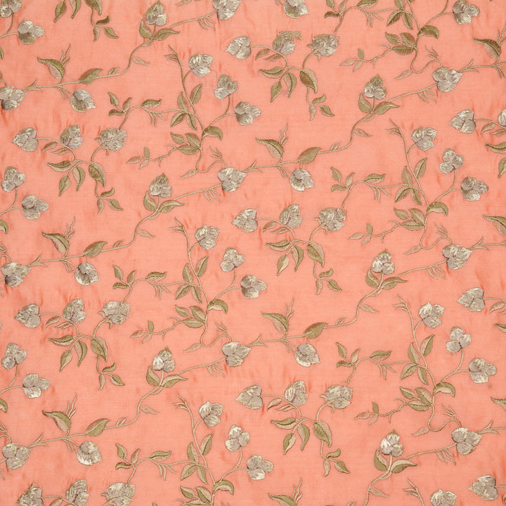 Rahima Jaal on Deep Gajari Luxe Silk Chanderi Embroidered Fabric