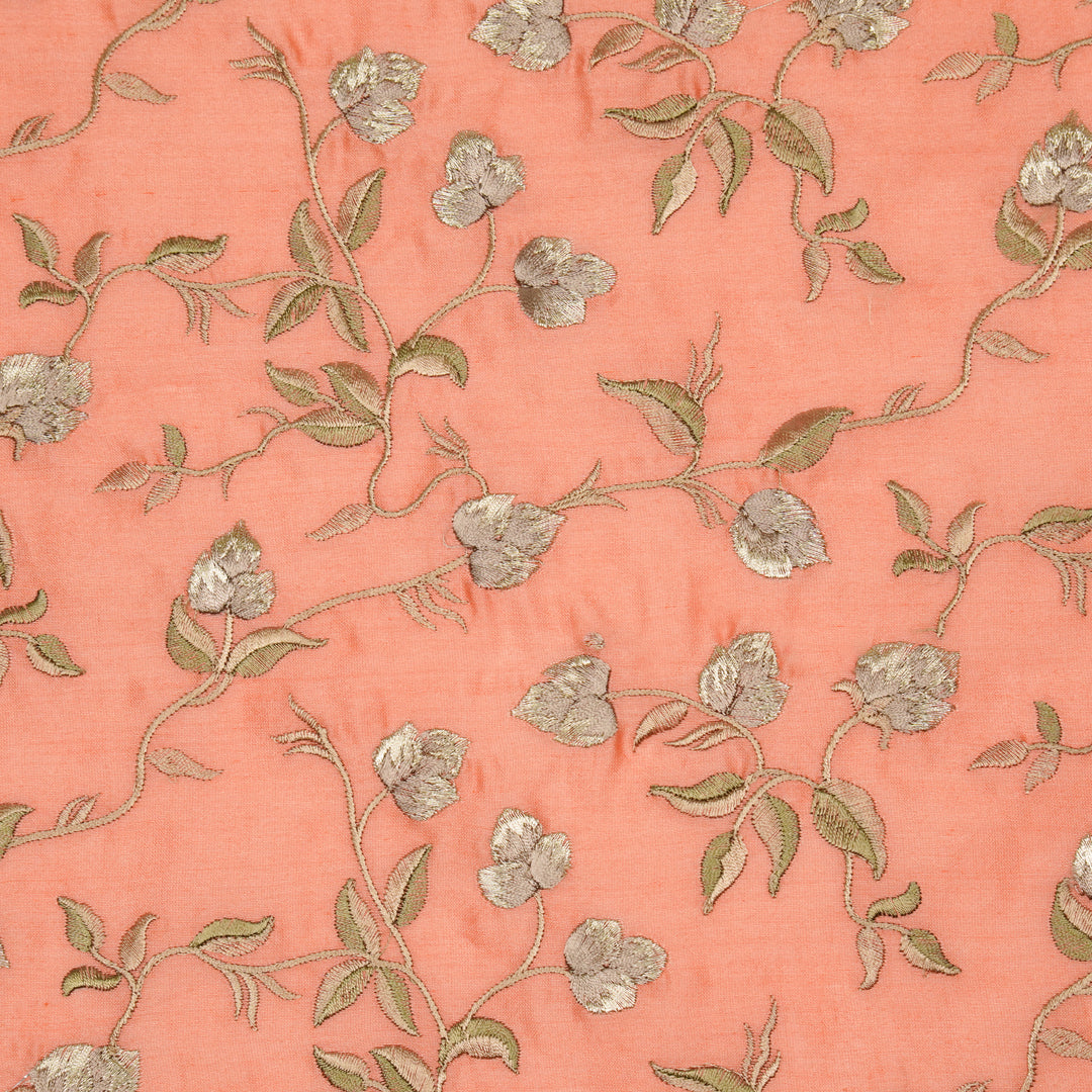 Rahima Jaal on Deep Gajari Luxe Silk Chanderi Embroidered Fabric