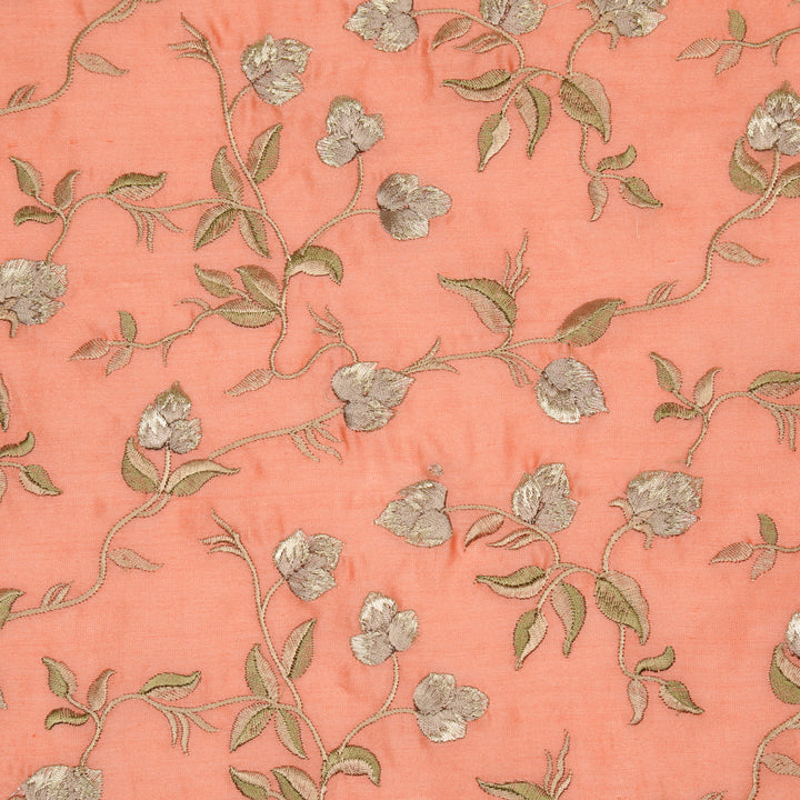 Rahima Jaal on Deep Gajari Luxe Silk Chanderi Embroidered Fabric