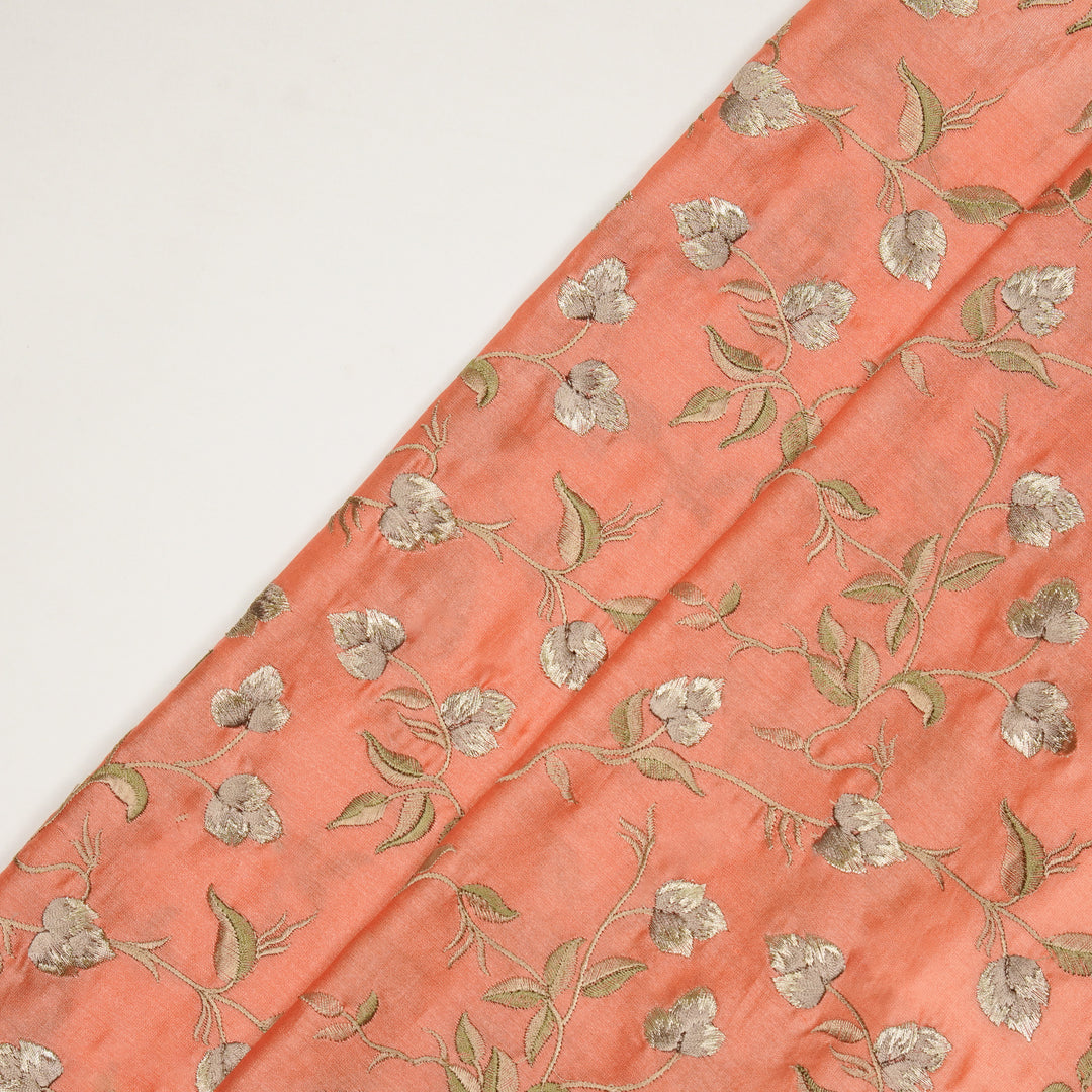 Rahima Jaal on Deep Gajari Luxe Silk Chanderi Embroidered Fabric