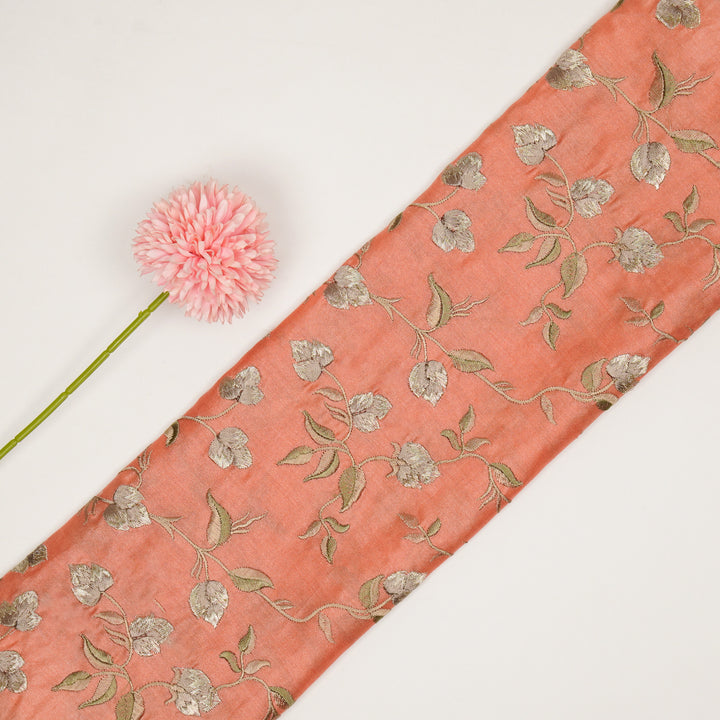 Rahima Jaal on Deep Gajari Luxe Silk Chanderi Embroidered Fabric