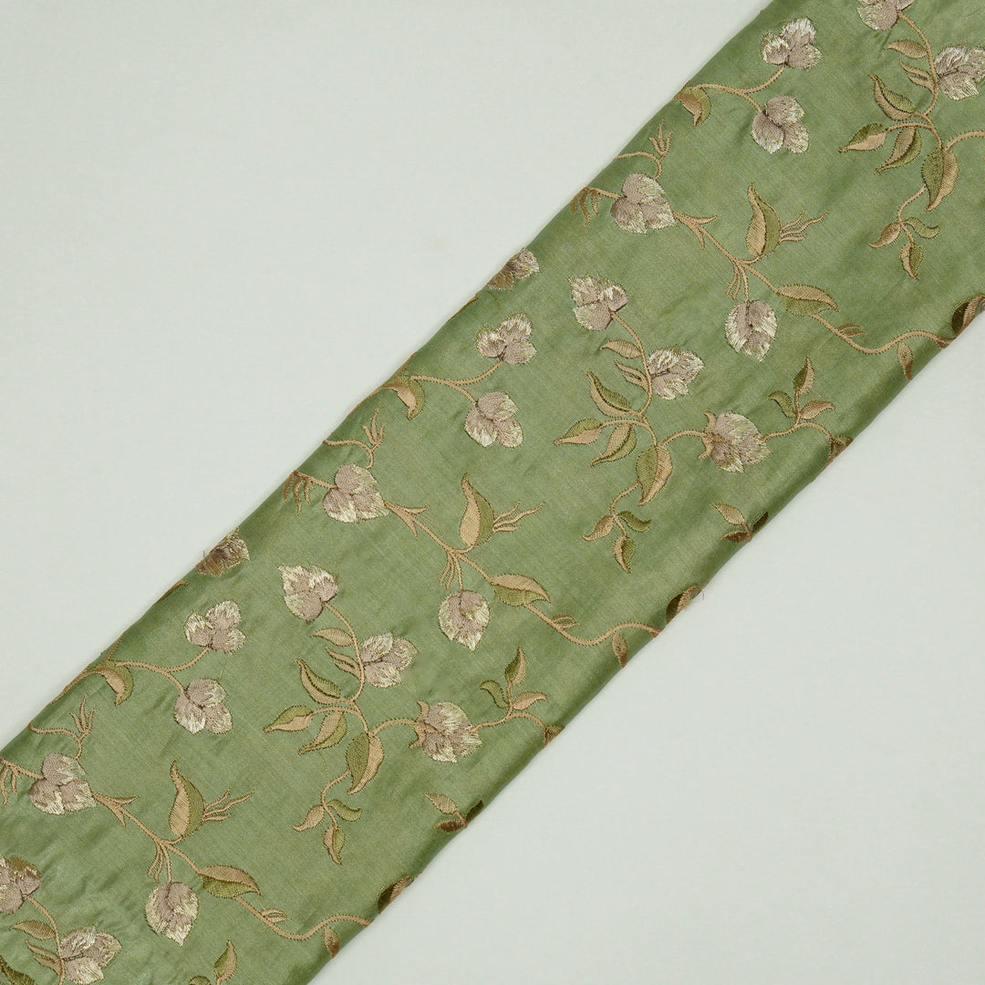 Rahima Jaal on Sea Green Luxe Silk Chanderi Embroidered Fabric