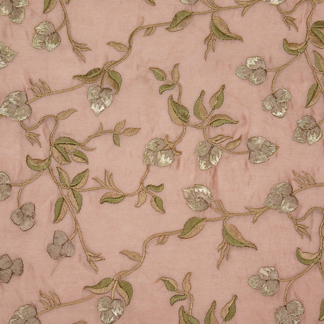 Rahima Jaal on Blush Luxe Silk Chanderi Embroidered Fabric