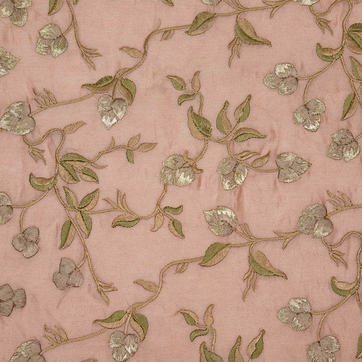 Rahima Jaal on Blush Luxe Silk Chanderi Embroidered Fabric