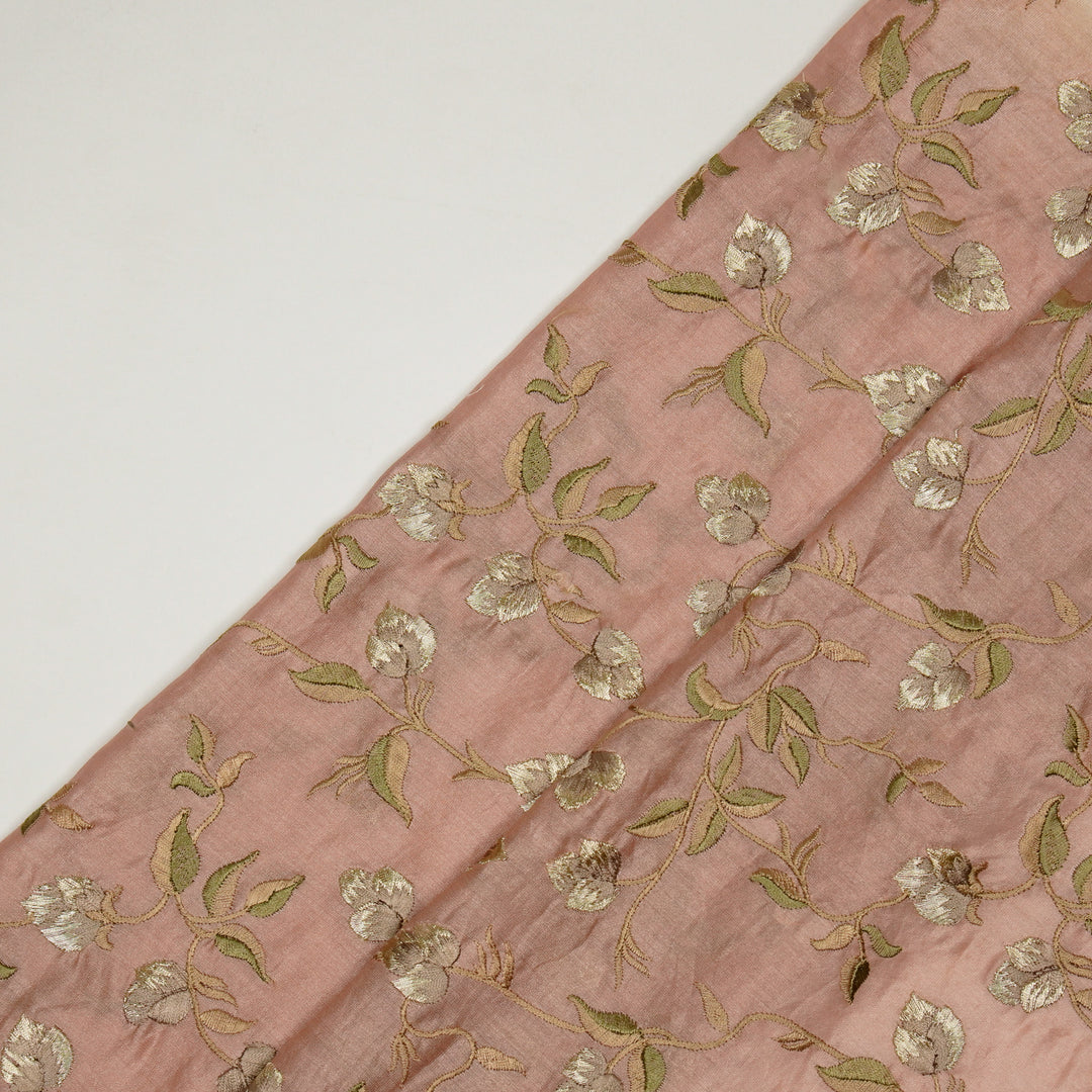 Rahima Jaal on Blush Luxe Silk Chanderi Embroidered Fabric