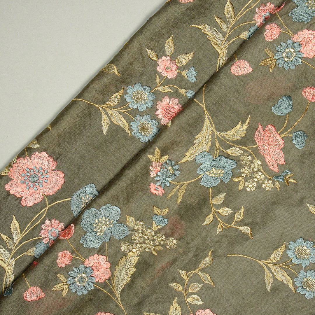 Aizah Floral Jaal on Mouse Silk Chanderi