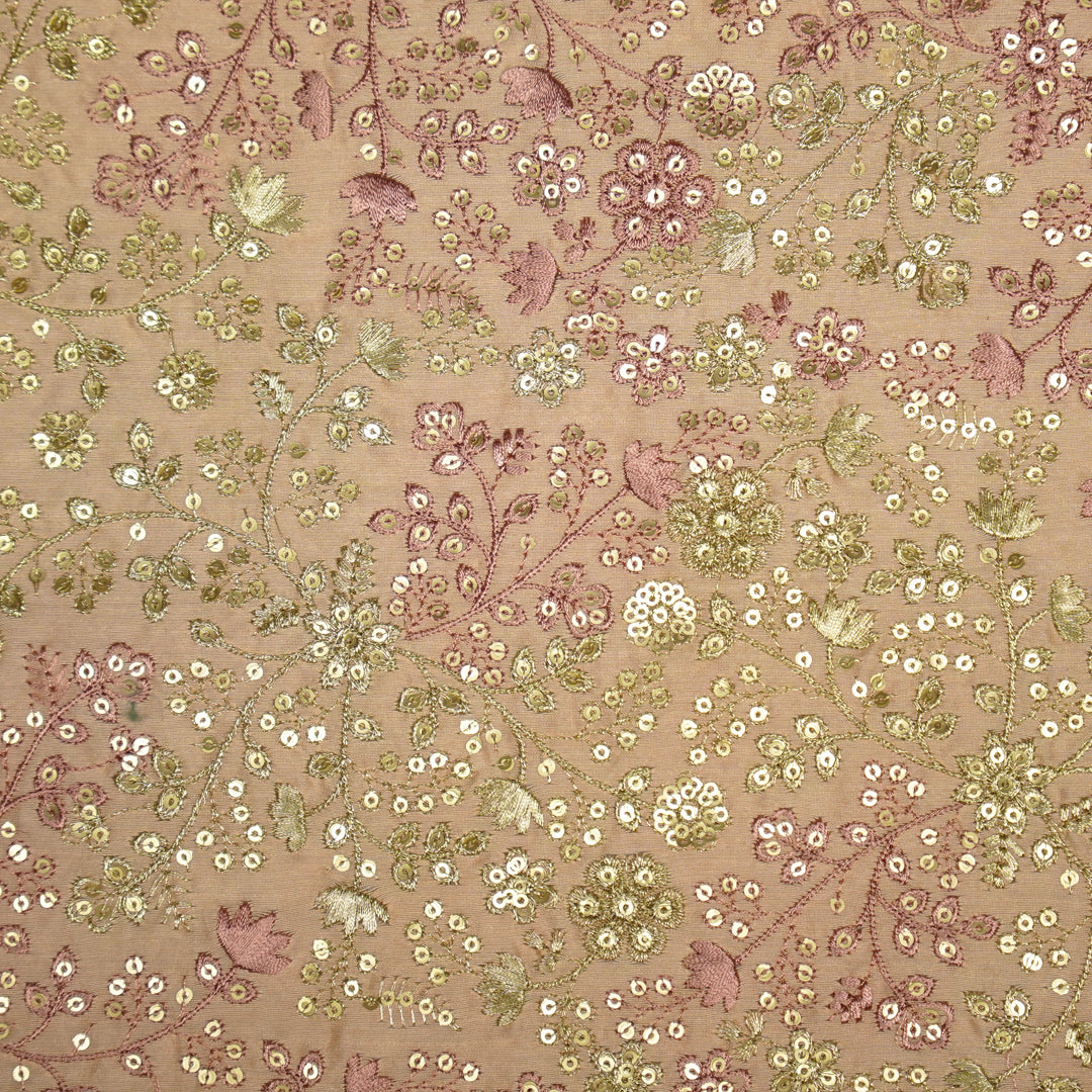Niloufar Sequin Jaal on Light Onion Silk Chanderi