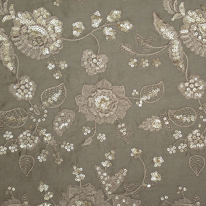 Deepti Sequins Jaal on Mouse Silk Chanderi