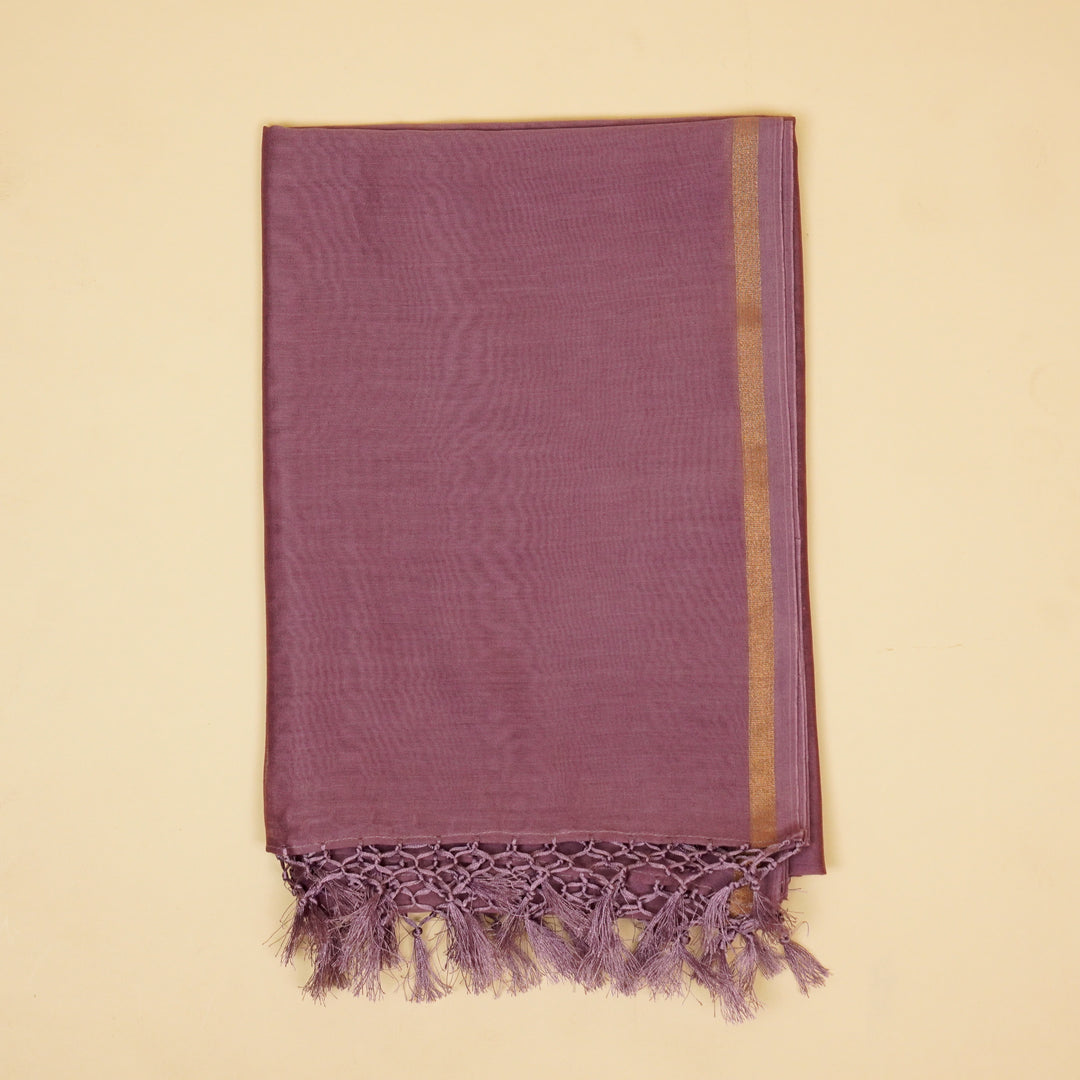 Daliesque Jaal Suit fabric set on Silk Chanderi (Unstitched)- Mauve