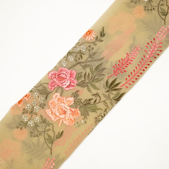 Suhana Parsi Jaal On Beige Semi Georgette Embroidered