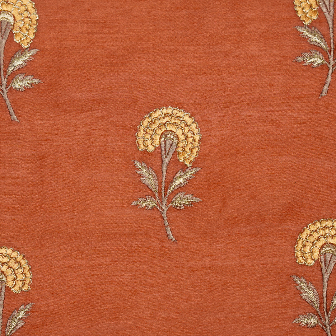 Shabana Floral Buta on Redl Munga Silk- Zarinama