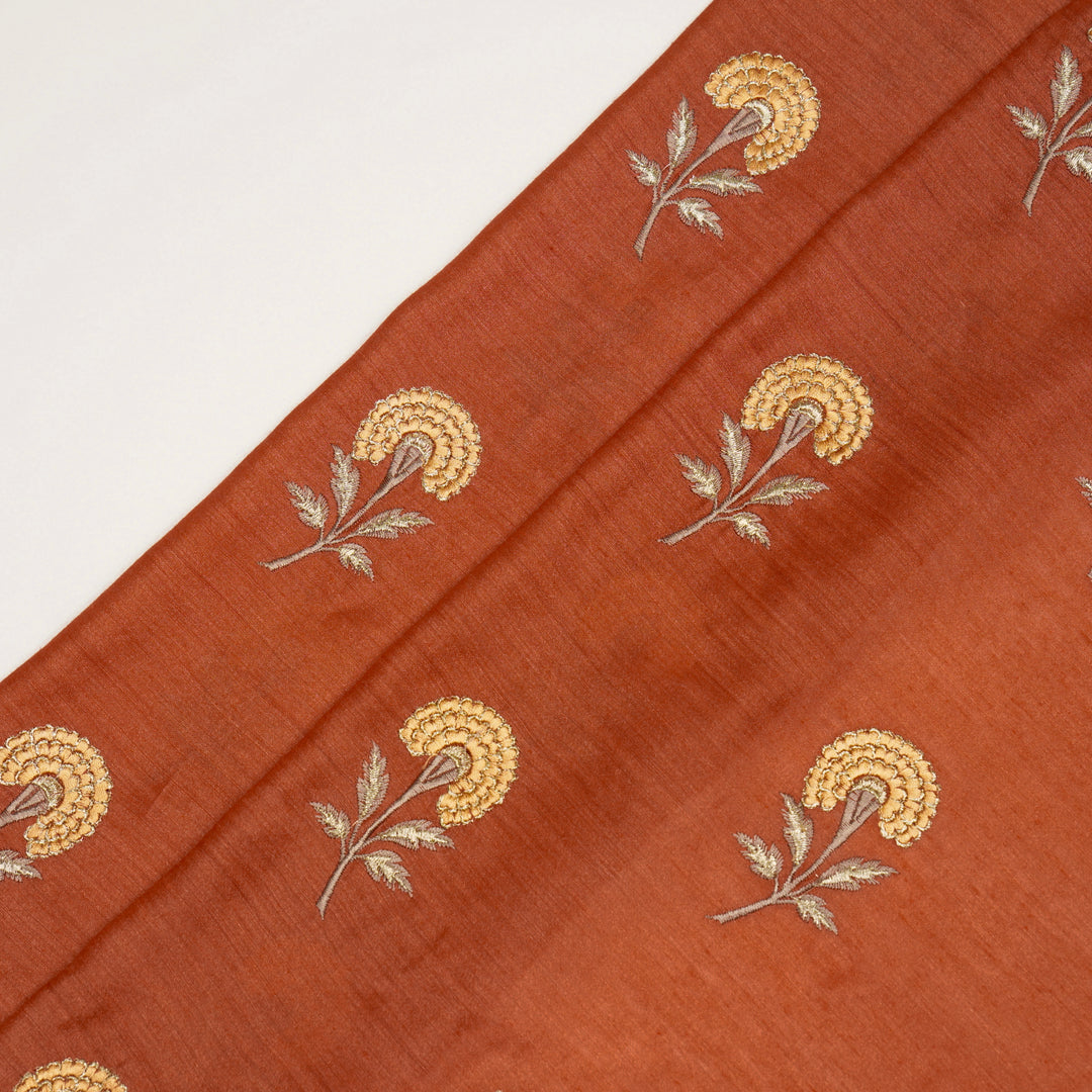 Shabana Floral Buta on Redl Munga Silk- Zarinama