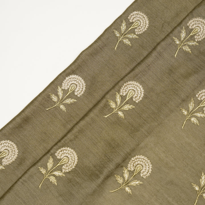 Shabana Floral Buta on Mouse Munga Silk - Zarinama