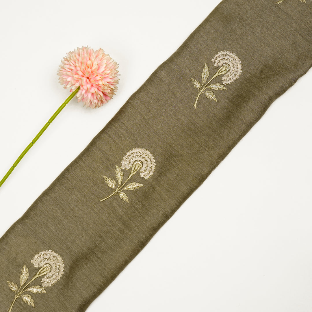 Shabana Floral Buta on Mouse Munga Silk - Zarinama