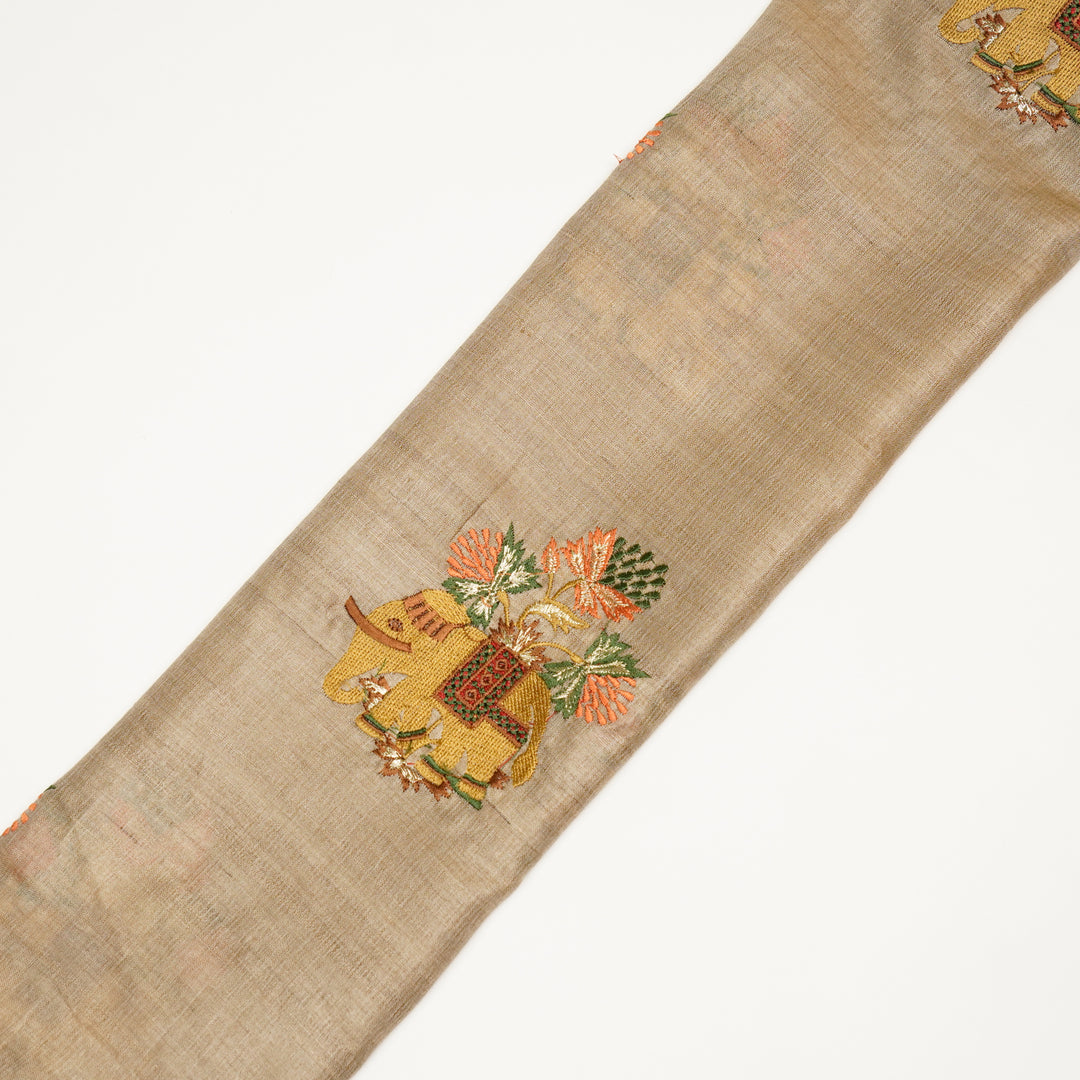 Hasti Buta on Natural/Peach Tussar Silk