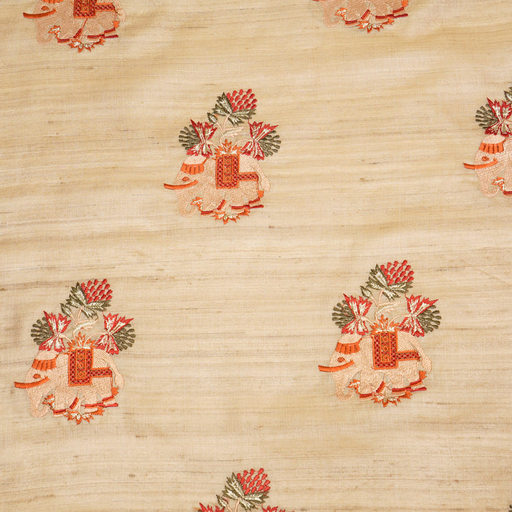 Hasti Buta on Natural/Maroon Tussar Silk