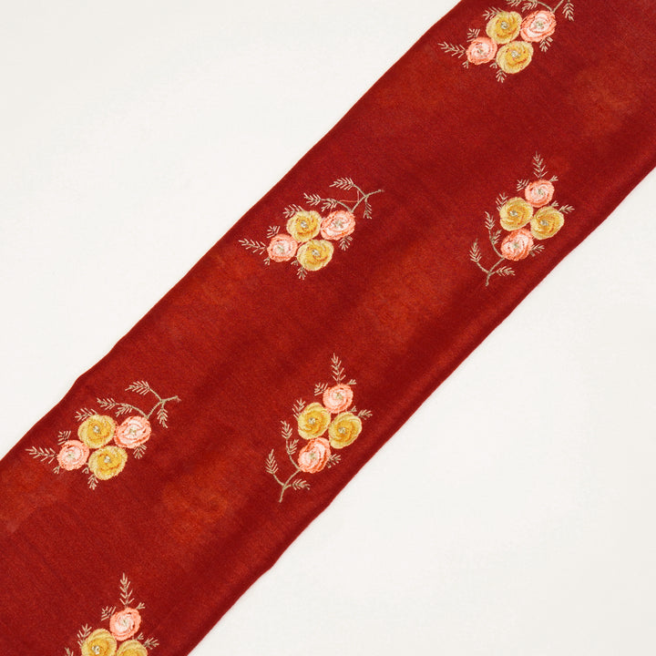 Suvarna Buta on Maroon Munga Silk