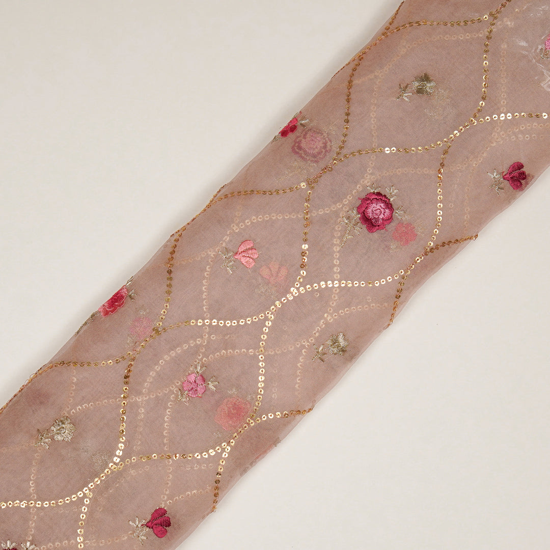 Rosha Jaal On Blush Semi Organza