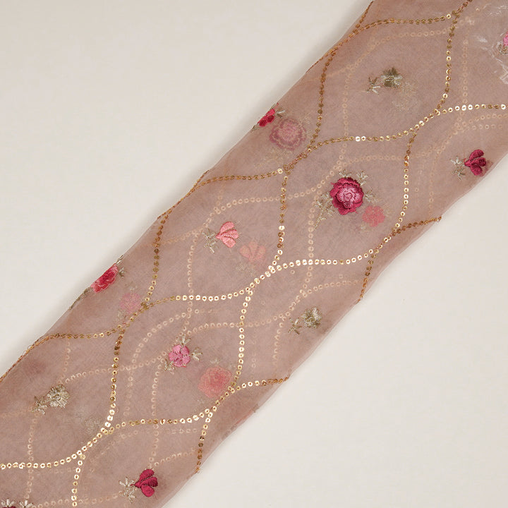 Rosha Jaal On Blush Semi Organza