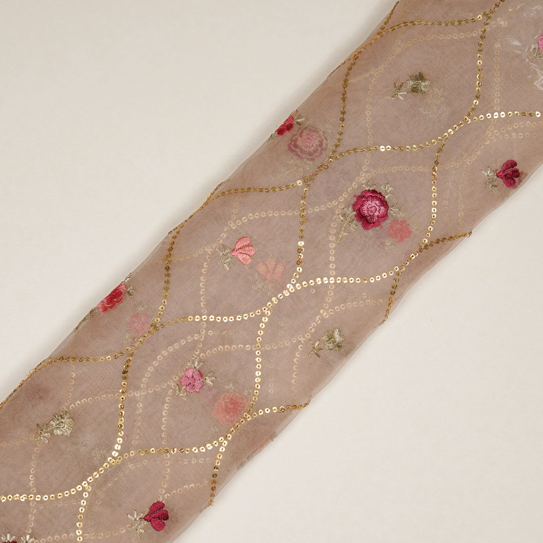 Rosha Jaal On Blush Semi Organza