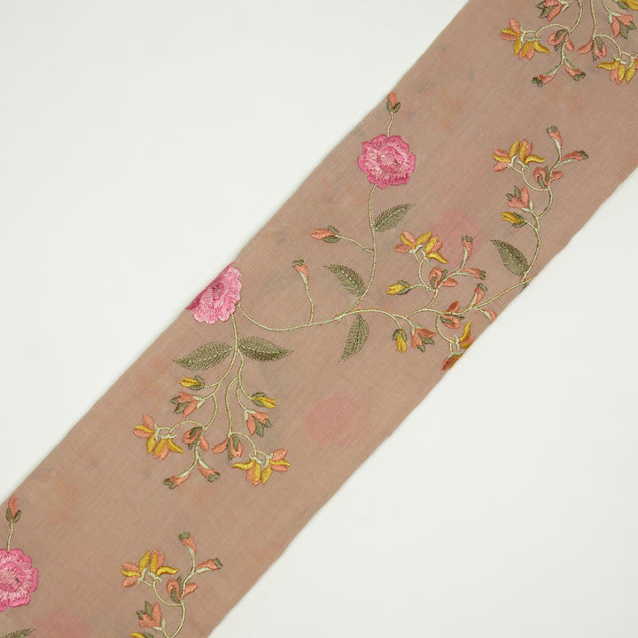 Artsy floral Jaal on Pale Blush Malmal