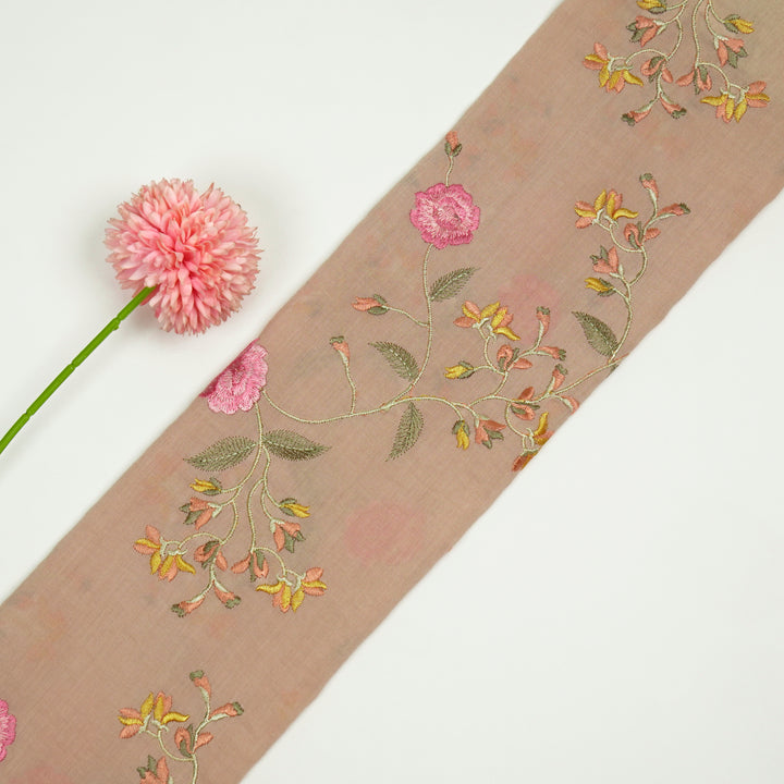 Artsy floral Jaal on Pale Blush Malmal