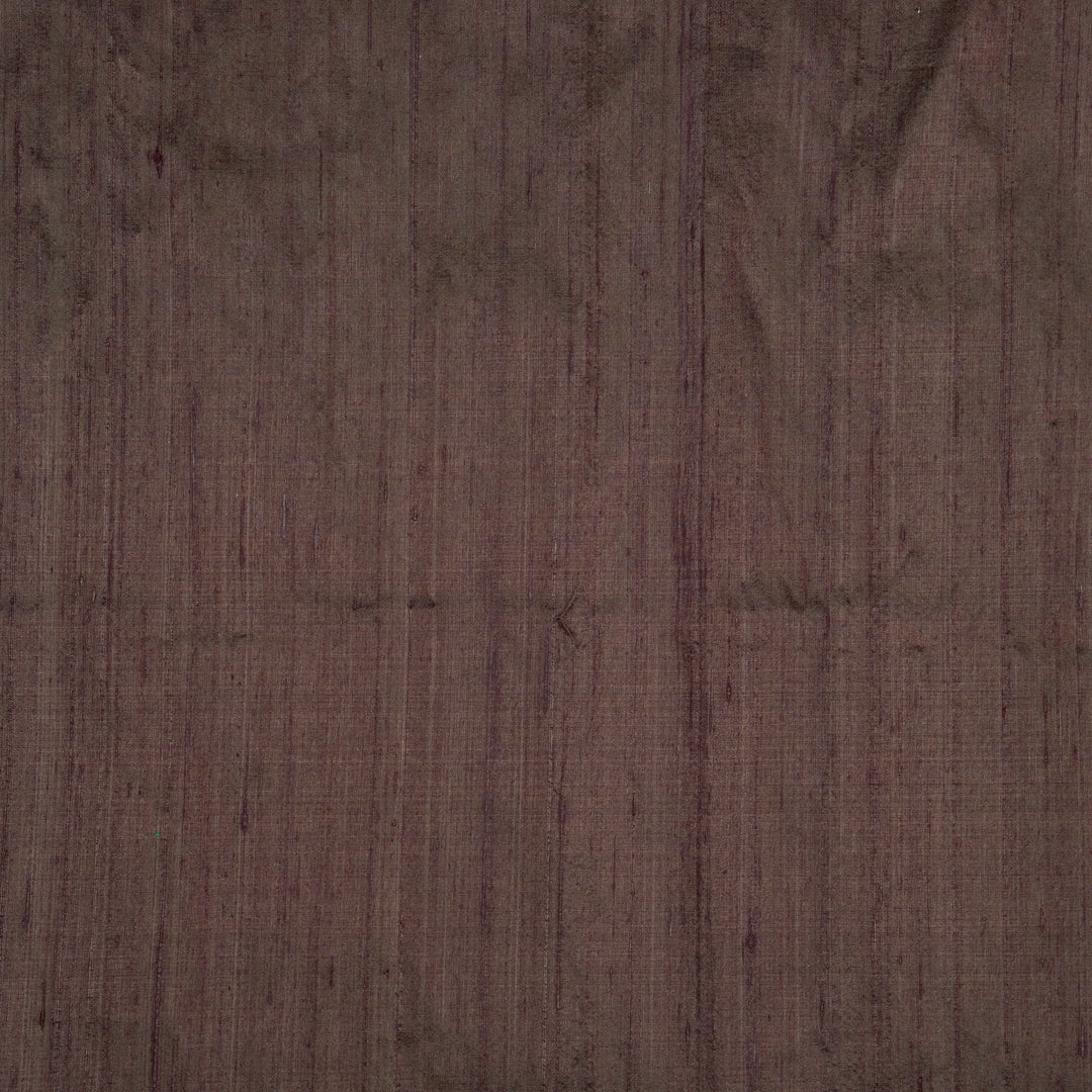 Brown Raw Silk Plain Fabric