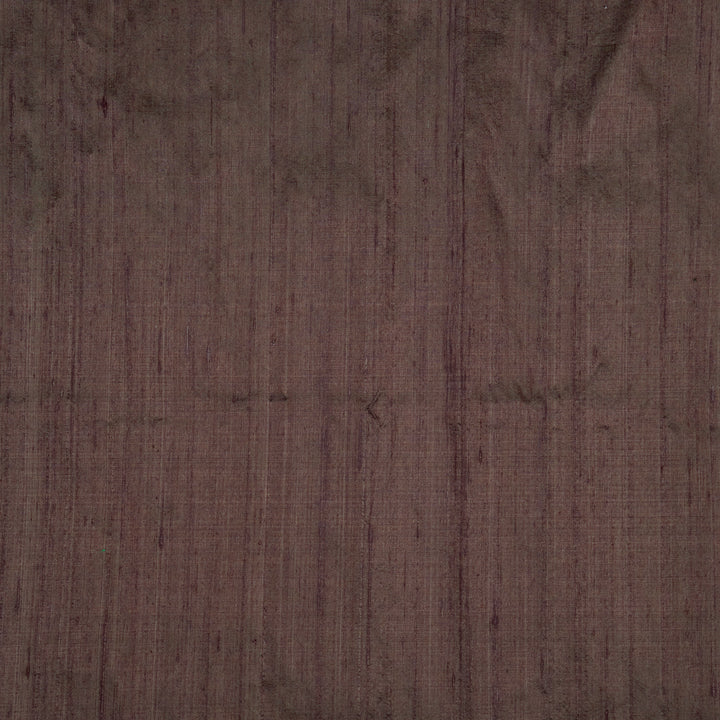 Brown Raw Silk Plain Fabric