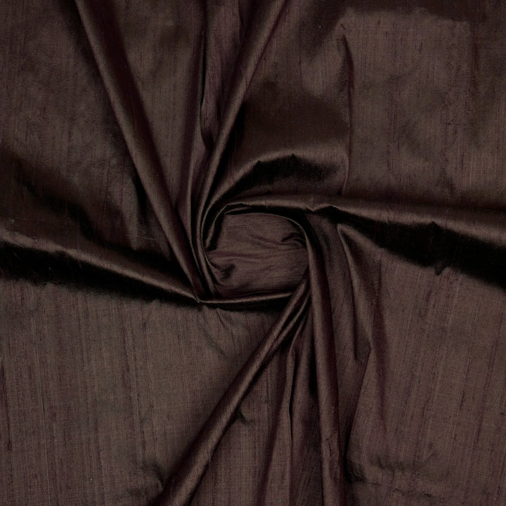 Brown Raw Silk Plain Fabric