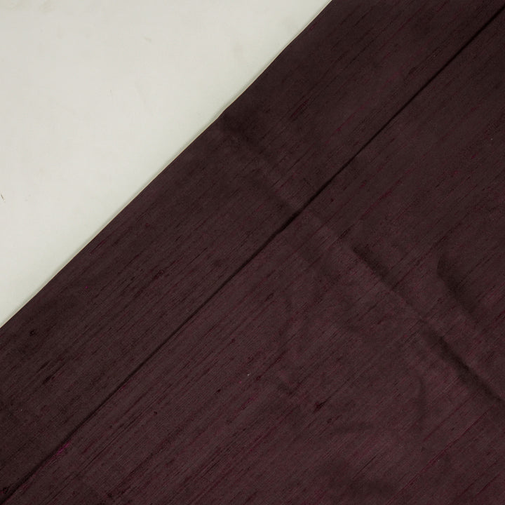 Brown Raw Silk Plain Fabric