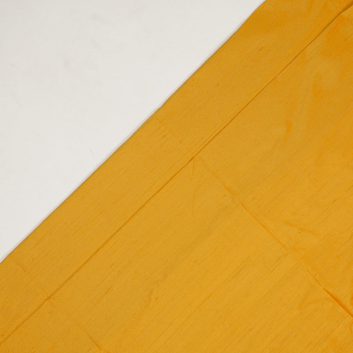 Mustard Yellow Raw Silk Plain Fabric