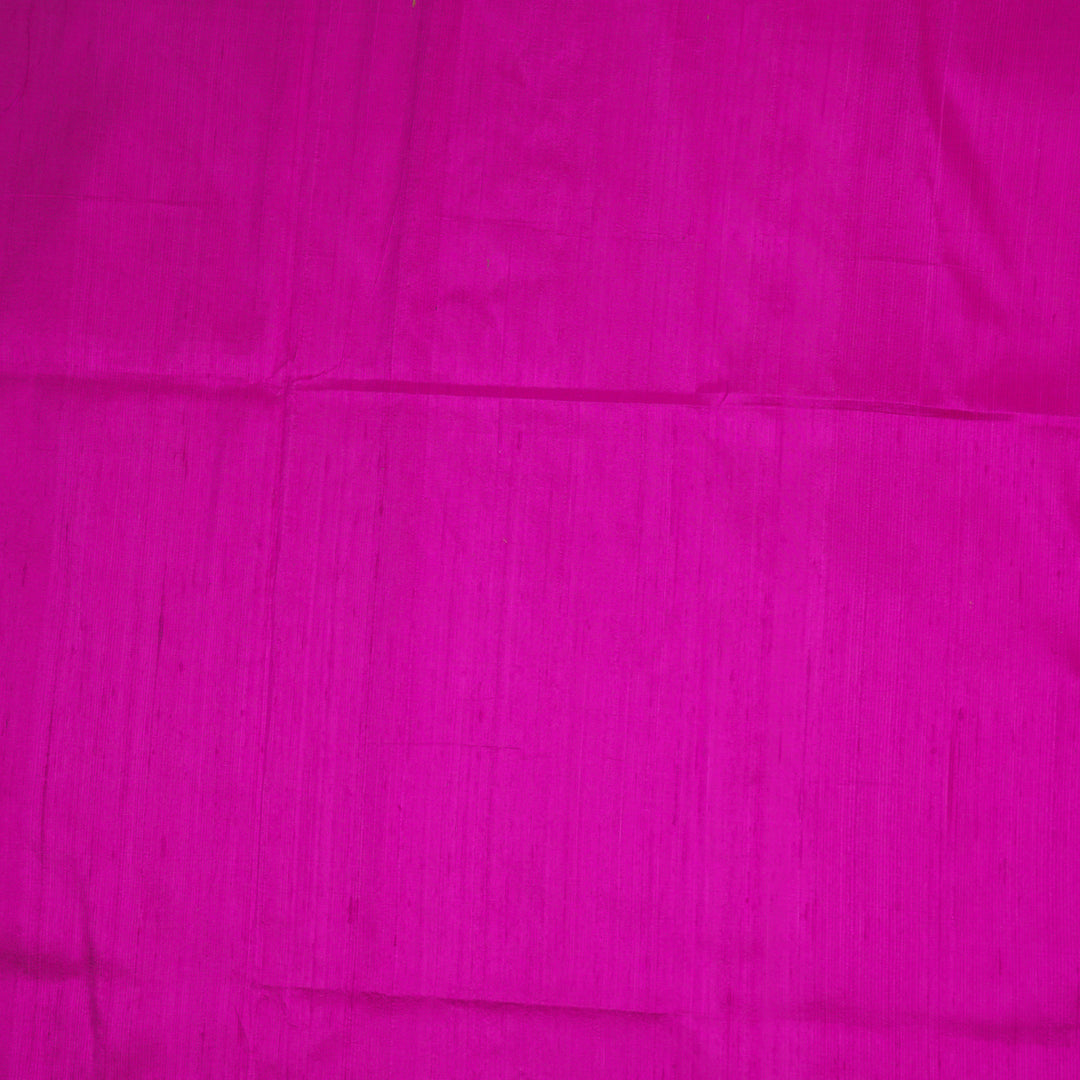 Fuxia Raw Silk Plain Fabric