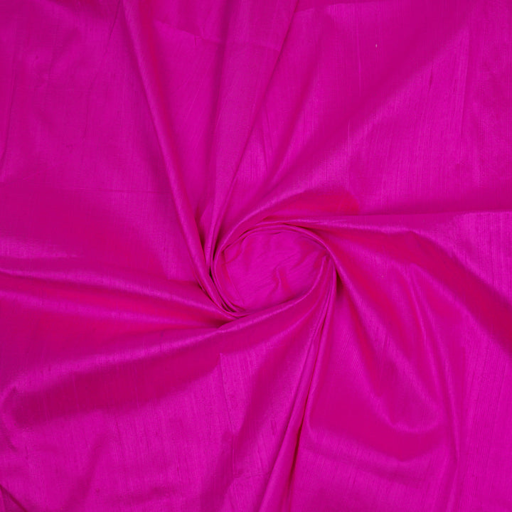 Fuxia Raw Silk Plain Fabric