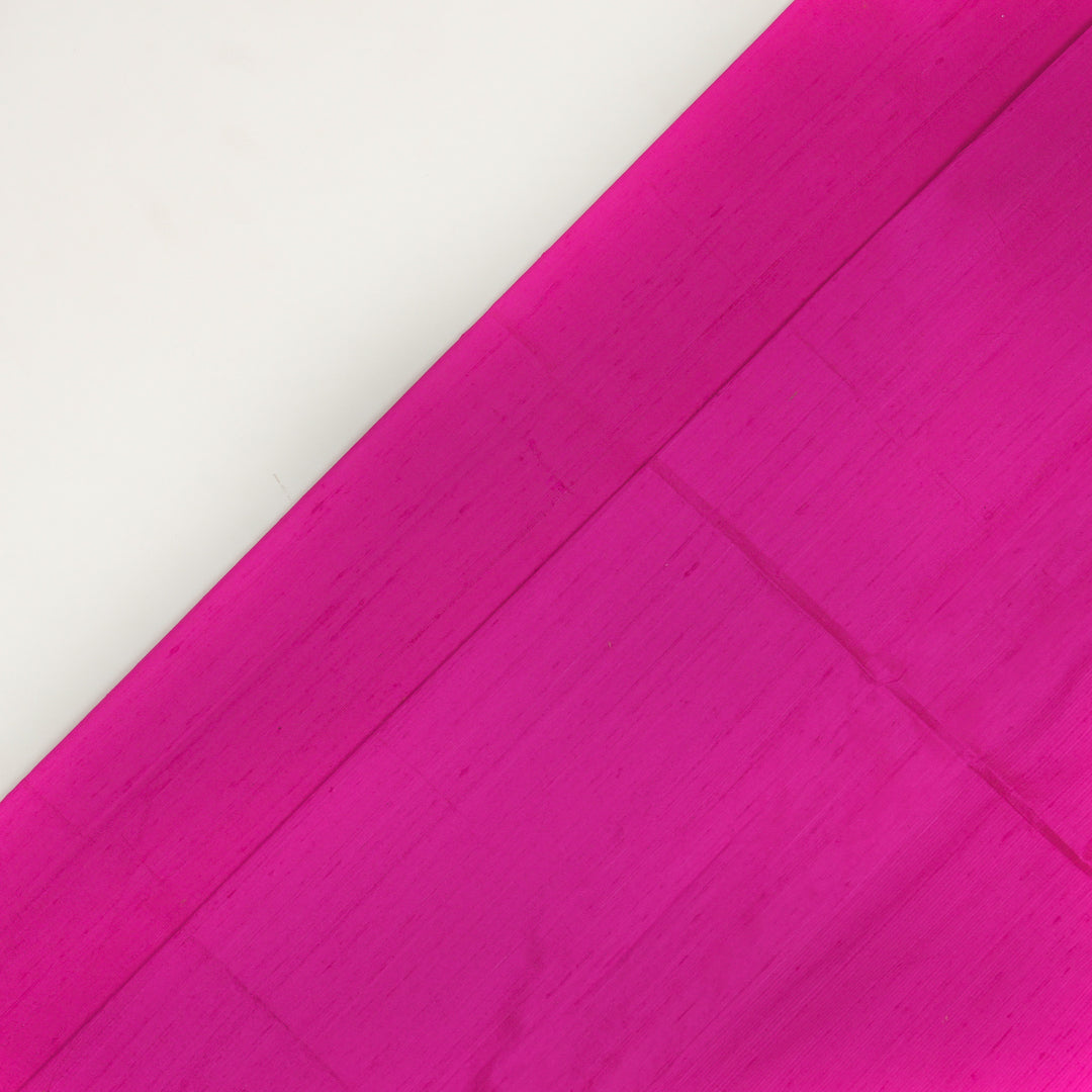 Fuxia Raw Silk Plain Fabric