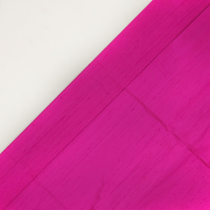 Fuxia Raw Silk Plain Fabric