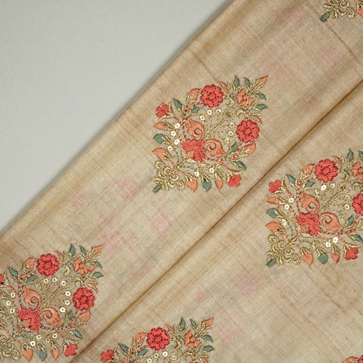 Chaukhamba Buta On Natural Tussar Silk