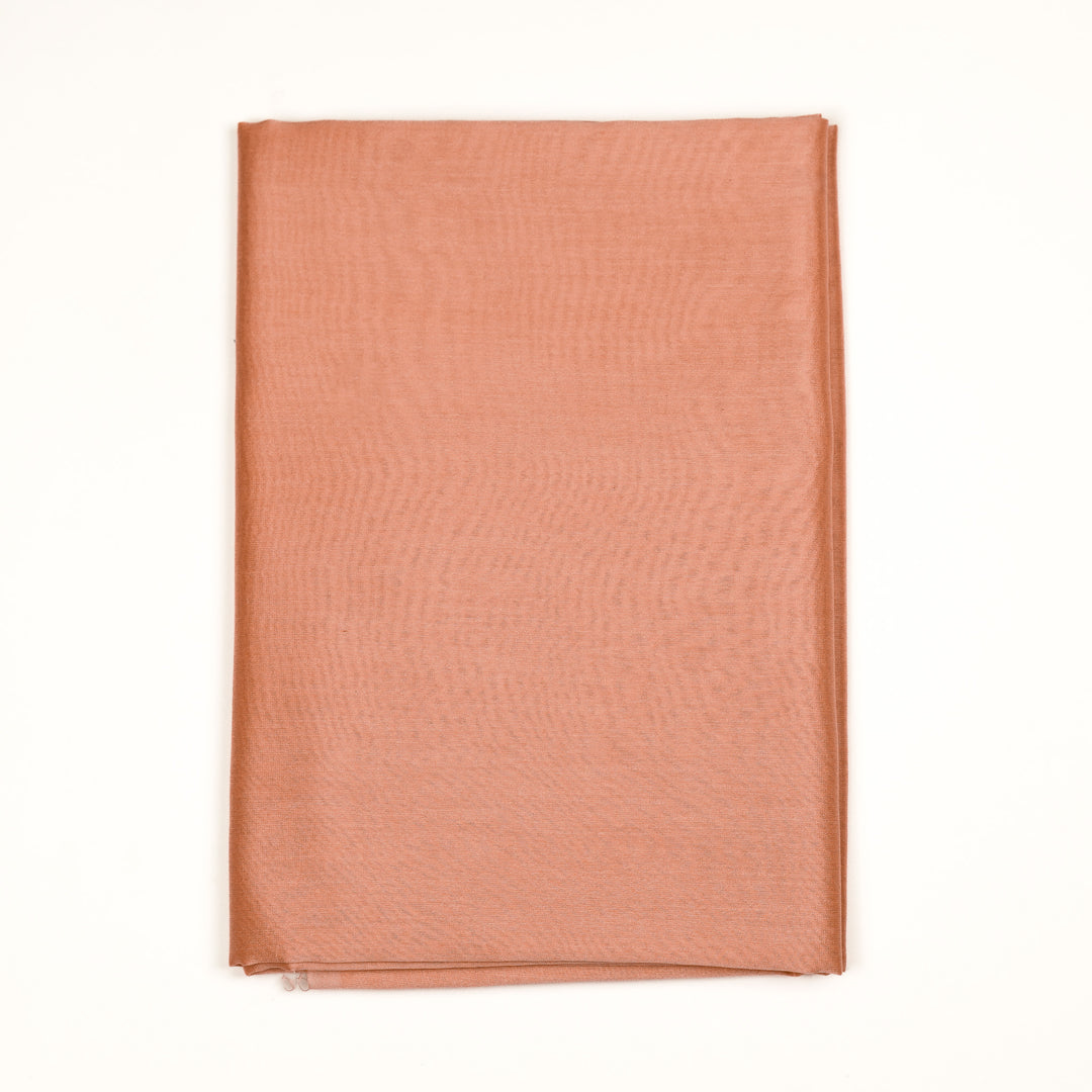 Parishi Jaal  Suit fabric Set on Silk Chanderi (Unstitched)- Light Peach