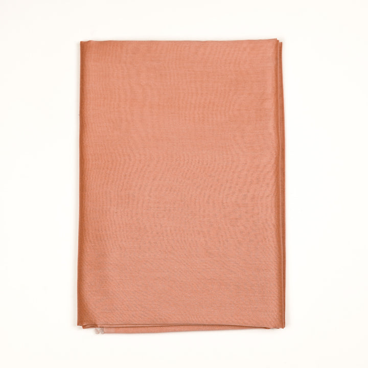 Parishi Jaal  Suit fabric Set on Silk Chanderi (Unstitched)- Light Peach