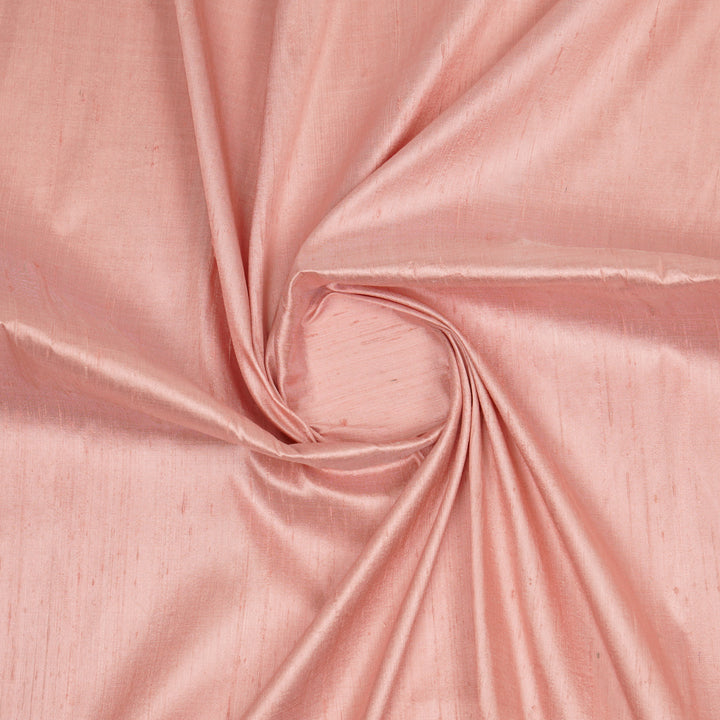 Baby Pink Raw Silk Plain Fabric