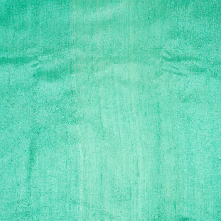 Aqua Green Raw Silk Plain Fabric