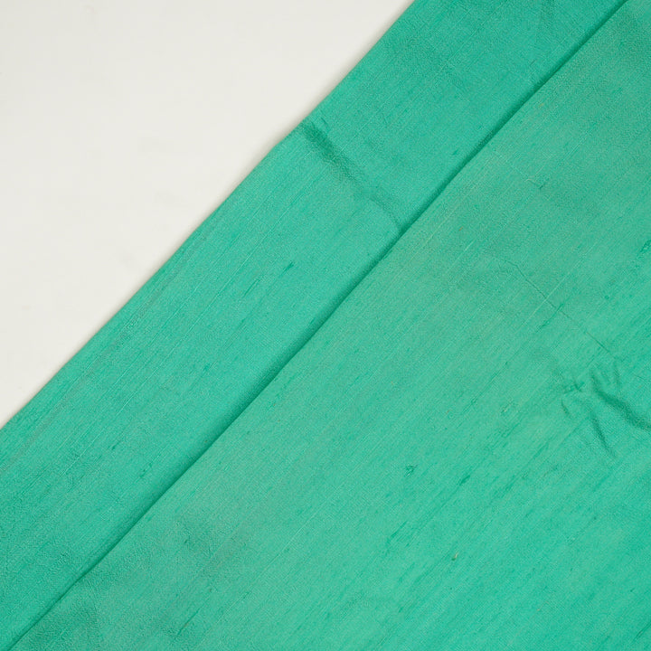 Aqua Green Raw Silk Plain Fabric