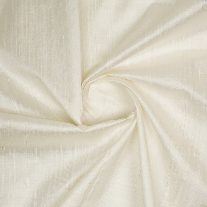 White Raw Silk Plain Fabric