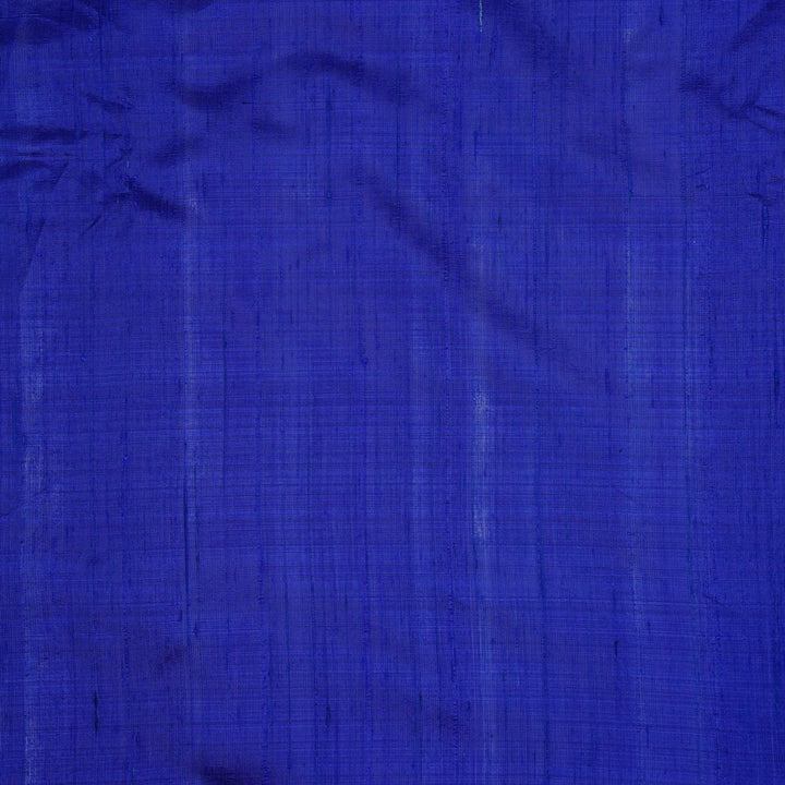 Royal Blue Raw Silk Plain Fabric