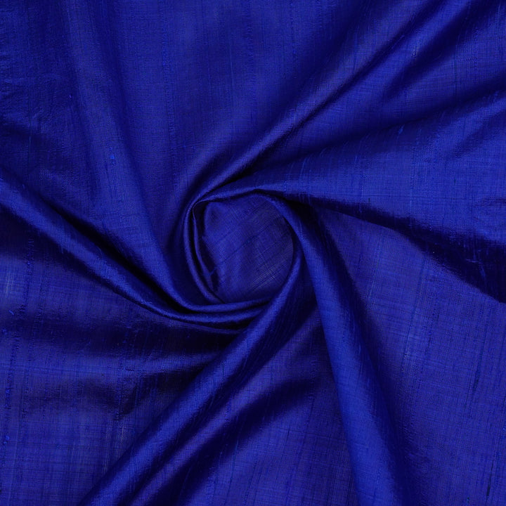 Royal Blue Raw Silk Plain Fabric